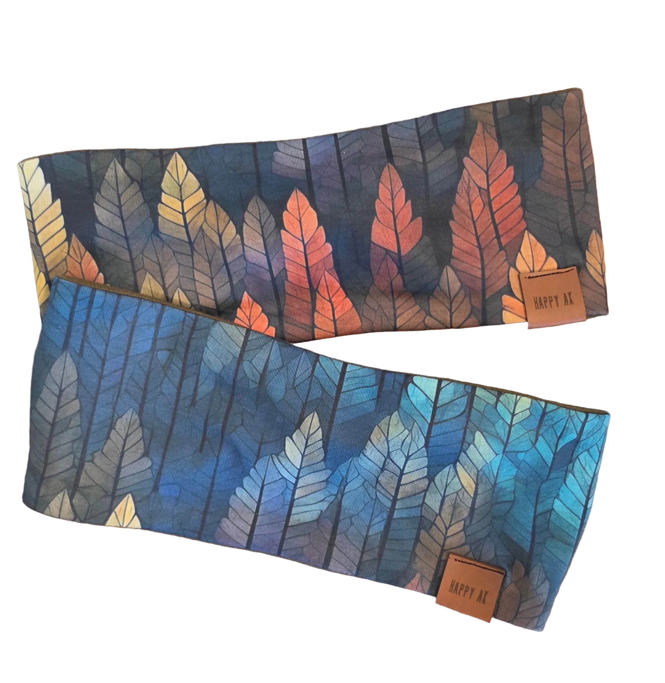 "Leaves" Merino Wool Lined Headband