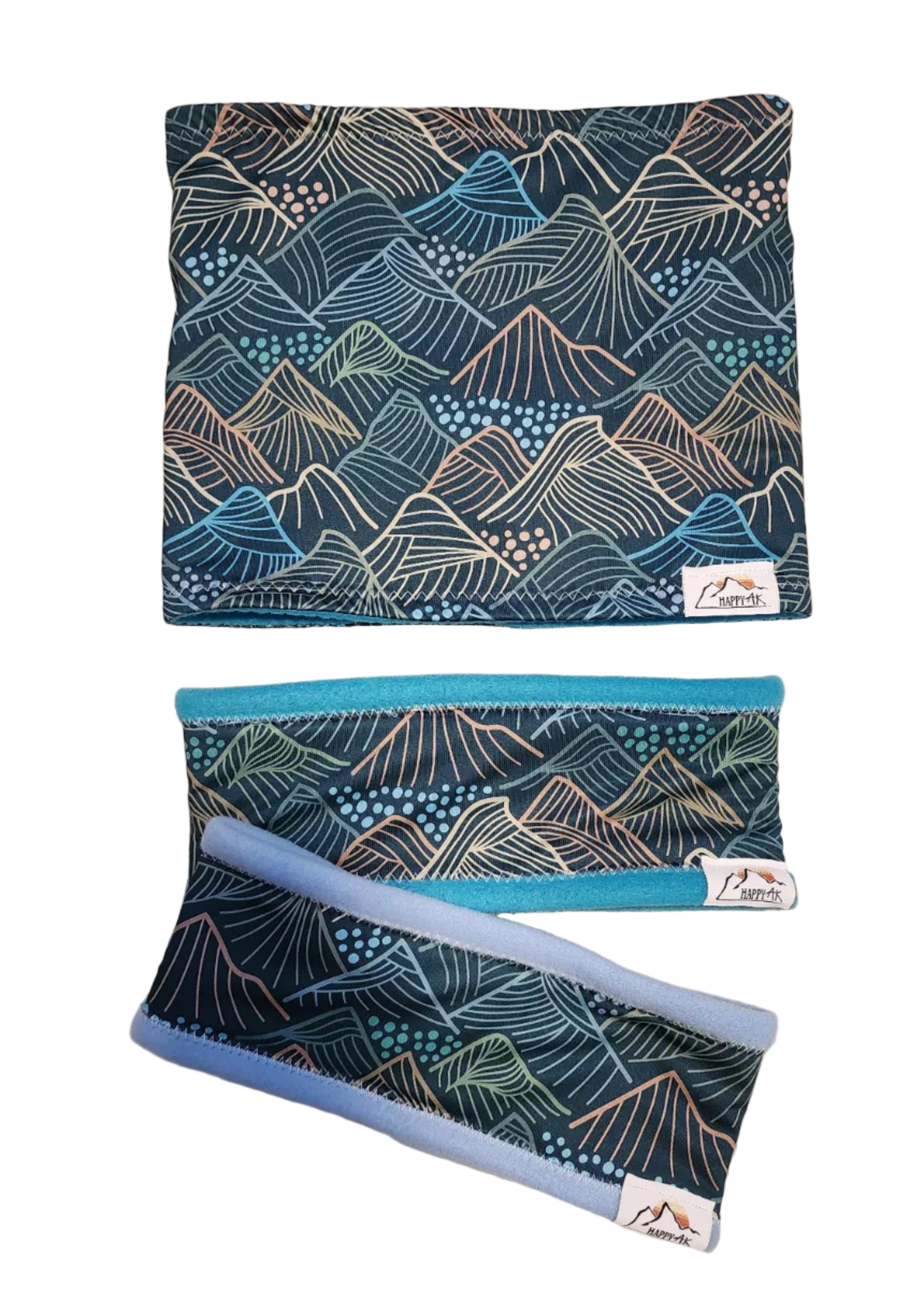 "Green Hills" Fleece Headband | Fleece Neck Warmer