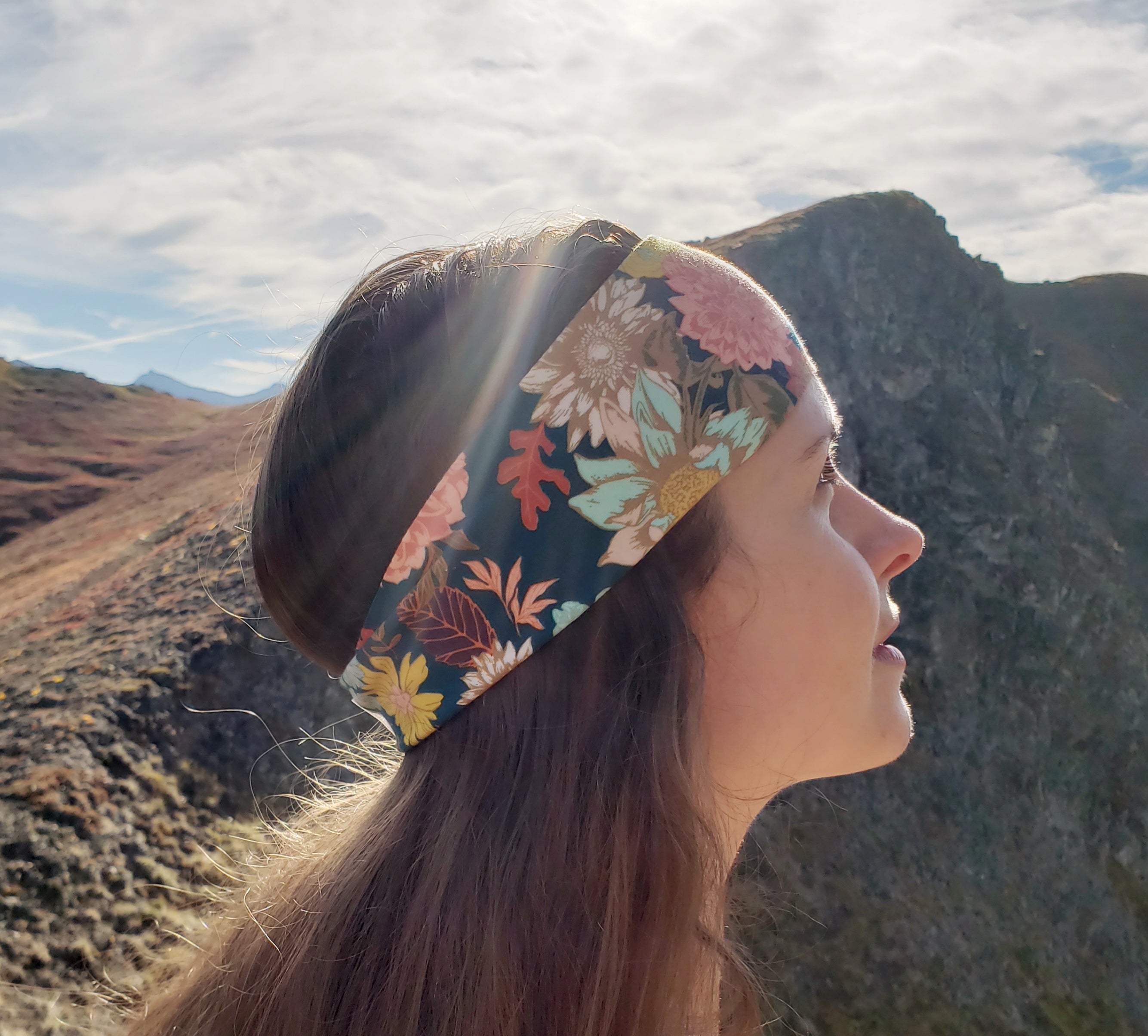 Teal Fall Floral - Headband Happy AK