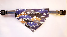 Load image into Gallery viewer, Tallest Peaks and Teal Fish Dog Bandana - Headband Happy AK
