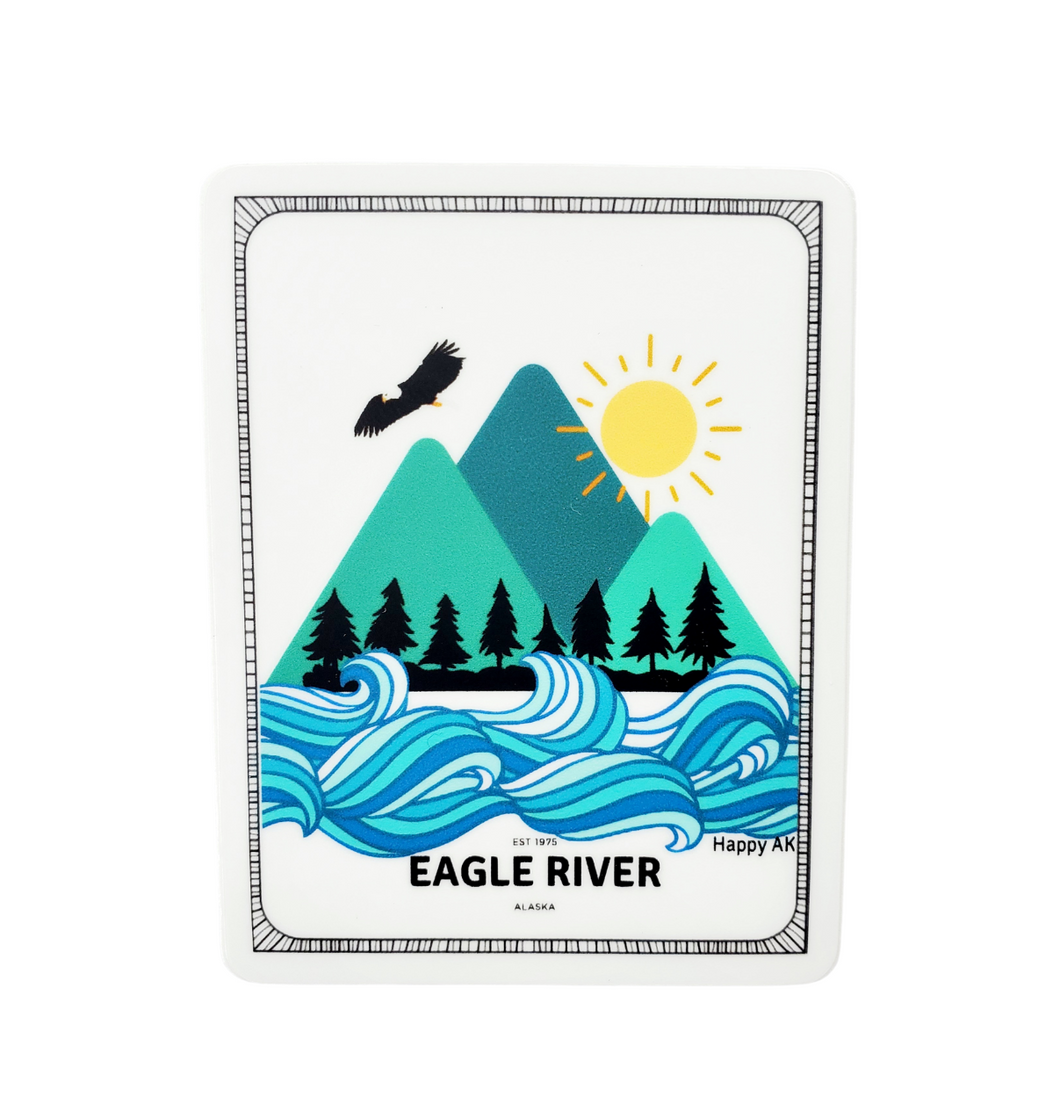 Eagle River Stickers - Headband Happy AK