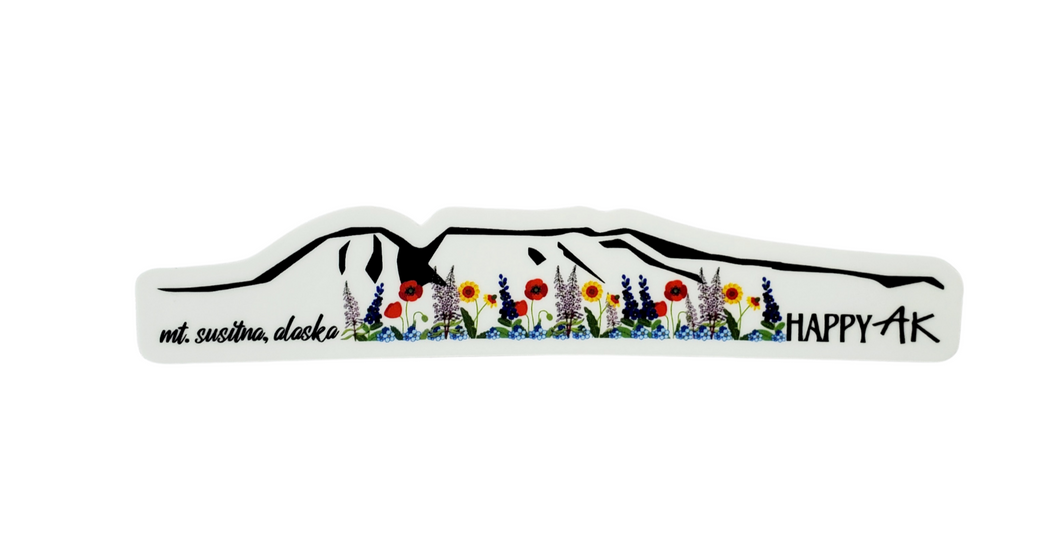 Sleeping Lady Sticker/ Mt. Susitna - Headband Happy AK