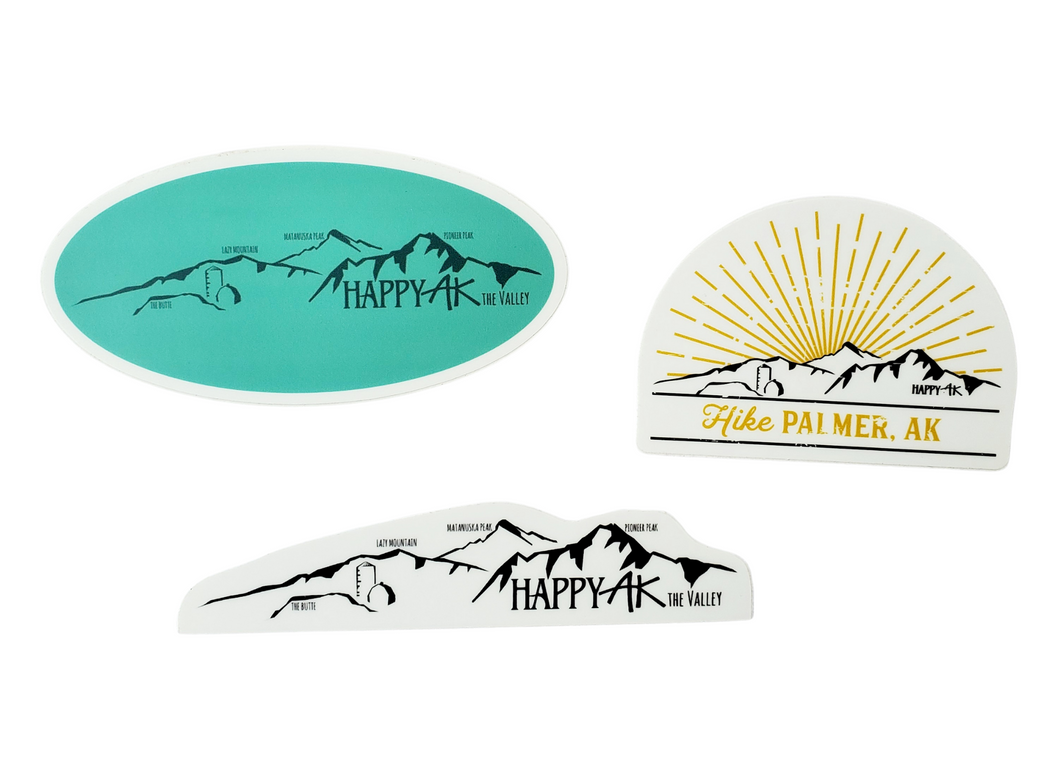 Palmer Mountains Sticker - Headband Happy AK