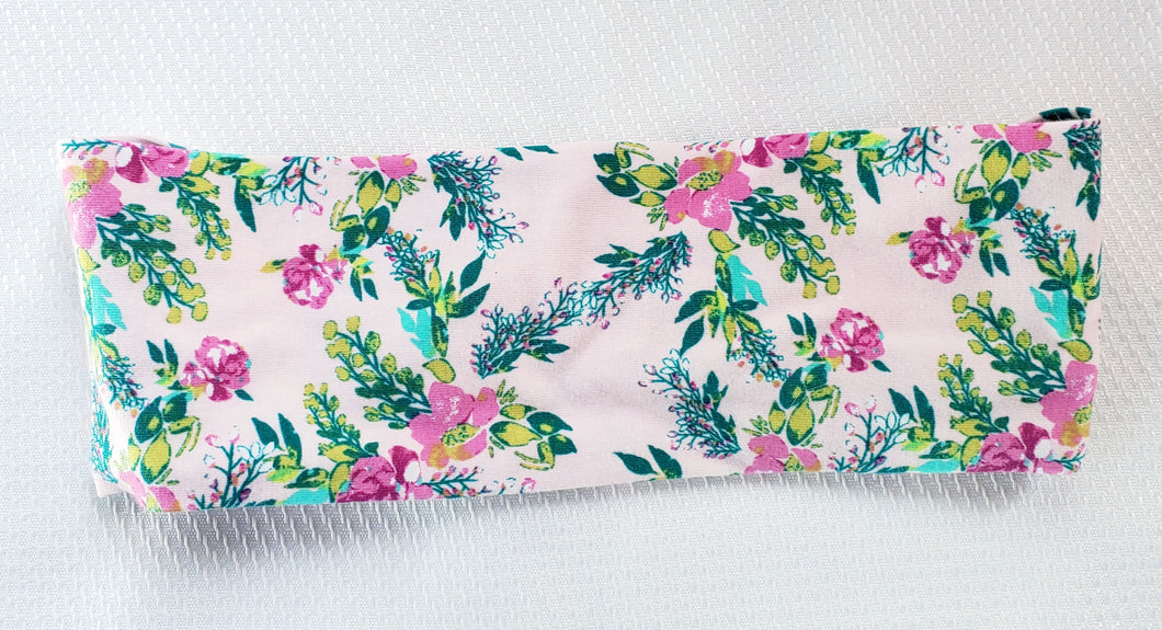 Pink Floral and Greenery - Headband Happy AK